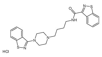 N-[4-[4-(1,2-benzothiazol-3-yl)piperazin-1-yl]butyl]-1,2-benzothiazole-3-carboxamide,hydrochloride结构式