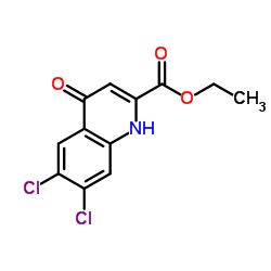 Ethyl 6,7-dichloro-4-oxo-1,4-dihydro-2-quinolinecarboxylate结构式