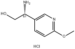 3-Pyridineethanol, β-amino-6-methoxy-, hydrochloride (1:1), (βR)- Structure