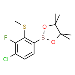 4-Chloro-3-fluoro-2-methylthiophenylboronic acid pinacol ester Structure