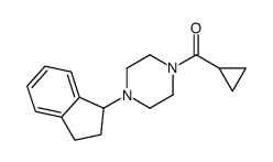 cyclopropyl-[4-(2,3-dihydro-1H-inden-1-yl)piperazin-1-yl]methanone Structure