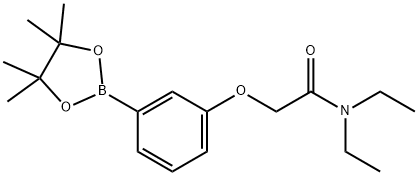 N,N-diethyl-2-[3-(4,4,5,5-tetramethyl-1,3,2-dioxaborolan-2-yl)phenoxy]acetamide Structure