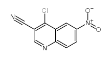 4-氯-6-硝基喹啉-3-甲腈结构式