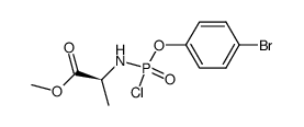 4-bromophenyl methoxy-alanyl phosphorochloridate结构式