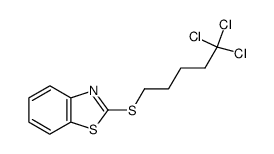 2-(5,5,5-trichloro-pentylsulfanyl)-benzothiazole Structure