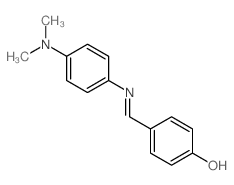 Phenol,4-[[[4-(dimethylamino)phenyl]imino]methyl]- Structure