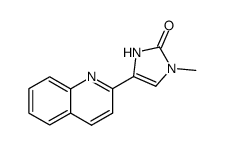 1,3-Dihydro-1-methyl-4-(2-quinolyl)-2H-imidazol-2-one结构式