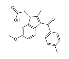 2-[6-methoxy-2-methyl-3-(4-methylbenzoyl)indol-1-yl]acetic acid Structure