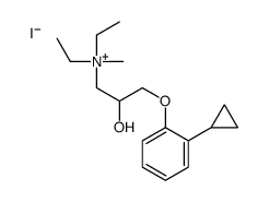 ((o-Cyclopropylphenoxy)-3 hydroxy-2 propyl)diethyl methyl ammonium iod ure [French]结构式