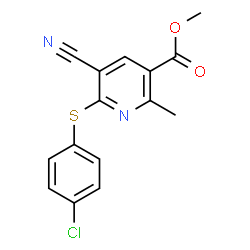 Methyl 6-[(4-chlorophenyl)sulfanyl]-5-cyano-2-methylnicotinate Structure