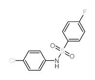 Benzenesulfonamide,N-(4-chlorophenyl)-4-fluoro- Structure