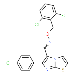 6-(4-CHLOROPHENYL)IMIDAZO[2,1-B][1,3]THIAZOLE-5-CARBALDEHYDE O-(2,6-DICHLOROBENZYL)OXIME结构式