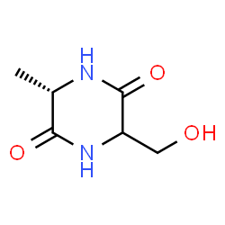 2,5-Piperazinedione, 3-(hydroxymethyl)-6-methyl-, (6S)- (9CI)结构式