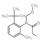 Acetamide,2-chloro-N-[2-(1,1-dimethylethyl)- 6-methylphenyl]-N-(methoxymethyl)-结构式