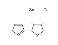 cyclopenta-1,3-diene,cyclopentane,tantalum dihydride,trimethyltin Structure