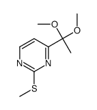 4-(1,1-dimethoxyethyl)-2-methylsulfanylpyrimidine Structure