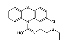 2-chloro-N-(2-ethylsulfanylethyl)phenothiazine-10-carboxamide结构式