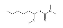 dimethyl-dithiocarbamic acid 1-methylsulfanyl-hexyl ester Structure