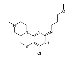 4-chloro-N-(3-methoxypropyl)-6-(4-methylpiperazin-1-yl)-5-methylsulfanylpyrimidin-2-amine Structure