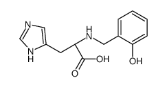 (2S)-2-[(2-hydroxyphenyl)methylamino]-3-(1H-imidazol-5-yl)propanoic acid结构式