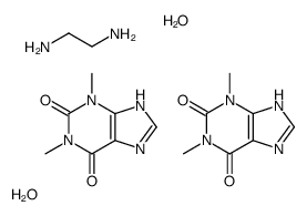 1,3-dimethyl-7H-purine-2,6-dione,ethane-1,2-diamine,dihydrate Structure