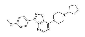 Isothiazolo[4,5-d]pyrimidine, 7-(4-cyclopentyl-1-piperazinyl)-3-(4-methoxyphenyl)- (9CI)结构式