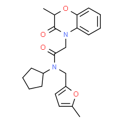 4H-1,4-Benzoxazine-4-acetamide,N-cyclopentyl-2,3-dihydro-2-methyl-N-[(5-methyl-2-furanyl)methyl]-3-oxo-(9CI)结构式