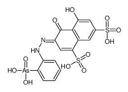 3-[(2-arsonophenyl)hydrazinylidene]-5-hydroxy-4-oxonaphthalene-1,7-disulfonic acid结构式