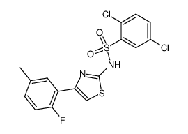 2,5-dichloro-N-[4-(2-fluoro-5-methyl-phenyl)-thiazol-2-yl]-benzenesulfonamide Structure