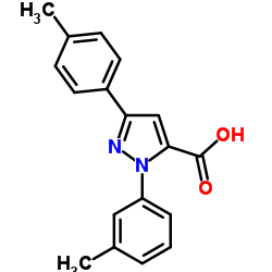 1-M-TOLYL-3-P-TOLYL-1H-PYRAZOLE-5-CARBOXYLIC ACID structure