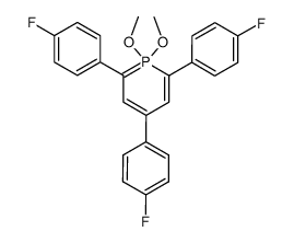 2,4,6-tris-(4-fluoro-phenyl)-1,1-dimethoxy-1λ5-phosphinine结构式