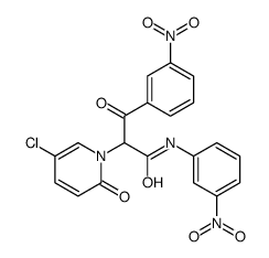 2-(5-chloro-2-oxopyridin-1-yl)-N,3-bis(3-nitrophenyl)-3-oxopropanamide Structure