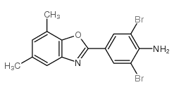 2,6-dibromo-4-(5,7-dimethyl-1,3-benzoxazol-2-yl)aniline Structure