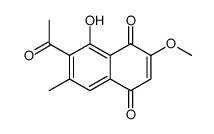 6-acetyl-5-hydroxy-3-methoxy-7-methylnaphthoquinone结构式