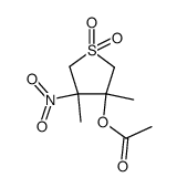 3,4-Dimethyl-3-nitro-4-acetyl-2,3,4,5-tetrahydrothiophen-1,1-dioxid Structure