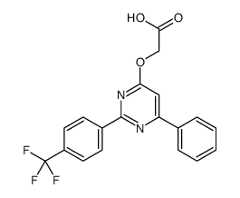 2-[6-phenyl-2-[4-(trifluoromethyl)phenyl]pyrimidin-4-yl]oxyacetic acid结构式