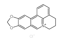 4H-[1,3]Dioxolo[4,5-j]pyrido[3,2,1-de]phenanthridinium, 5, 6-dihydro-, chloride structure