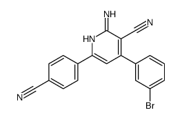 2-amino-4-(3-bromophenyl)-6-(4-cyanophenyl)pyridine-3-carbonitrile Structure