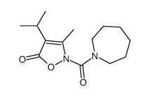 1H-Azepine,hexahydro-1-[[3-methyl-4-(1-methylethyl)-5-oxo-2(5H)-isoxazolyl]carbonyl]- (9CI) structure