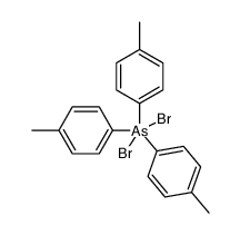 tri-p-tolylarsenic dibromide Structure