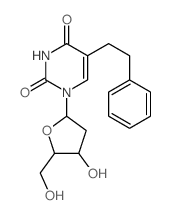 1-[4-hydroxy-5-(hydroxymethyl)oxolan-2-yl]-5-phenethyl-pyrimidine-2,4-dione结构式