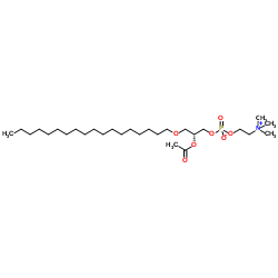 1-O-octadecyl-2-acetyl-sn-glycero-3-phosphocholine structure