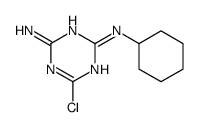 6-chloro-N-cyclohexyl-1,3,5-triazine-2,4-diamine结构式