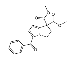 dimethyl 5-benzoyl-1,2-dihydro-3H-pyrrolo[1,2-a]pyrrole-1,1-dicarboxylate结构式