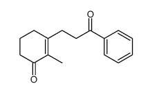 2-methyl-3-(3-oxo-3-phenylpropyl)cyclohex-2-en-1-one Structure