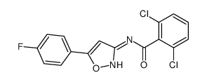 2,6-dichloro-N-[5-(4-fluorophenyl)-1,2-oxazol-3-yl]benzamide Structure