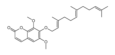 6,8-Dimethoxy-7-[[(2E,6E)-3,7,11-trimethyl-2,6,10-dodecatrienyl]oxy]-2H-1-benzopyran-2-one Structure