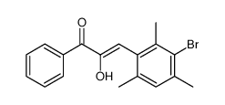 2-hydroxy-1-phenyl-3-(3-bromo-2.4.6-trimethyl-phenyl)-propen-(2)-one-(1) Structure