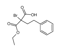 2-bromo-2-(ethoxycarbonyl)-4-phenylbutanoic acid结构式