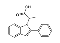 2-(2-phenyl-1H-indol-1-yl)propionic acid Structure